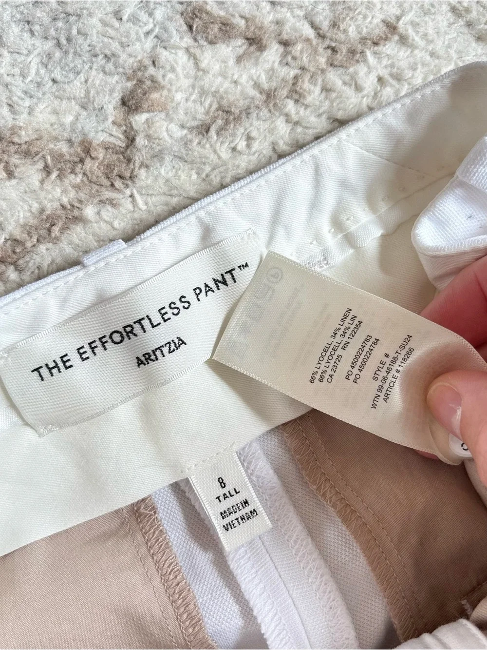 Aritzia NWT The Effortless Pant CruiseLinen Trouser Tailored Relaxed High-Rise